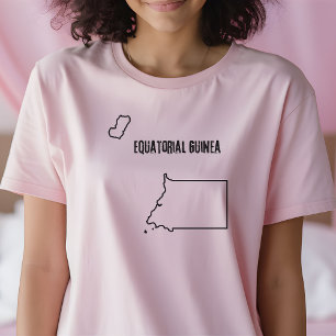 Camiseta Mapa da Guiné Equatorial — Fronteira da Forma