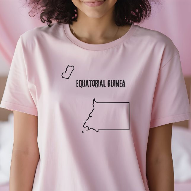 Camiseta Mapa da Guiné Equatorial — Fronteira da Forma (Criador carregado)