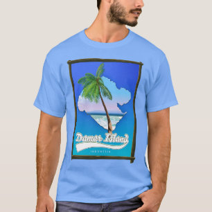 Camiseta Mapa da Ilha de Damar na Indonésia