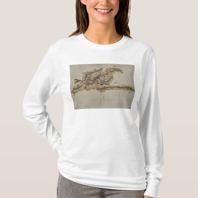 Camiseta Mapa da ilha de Santo Domingo (Frente)