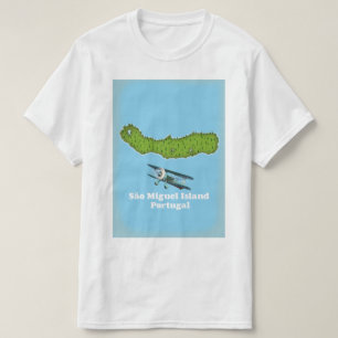Camiseta Mapa da Ilha de São Miguel Portugal