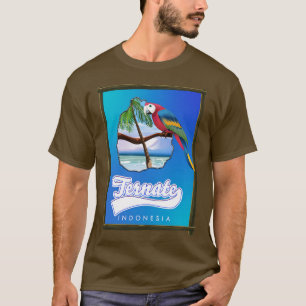 Camiseta Mapa da ilha de Ternate Indonésia