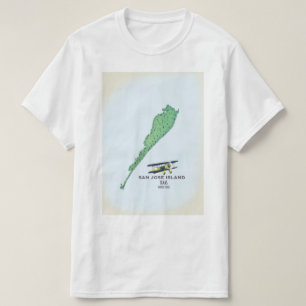 Camiseta Mapa da Ilha San José Texas EUA