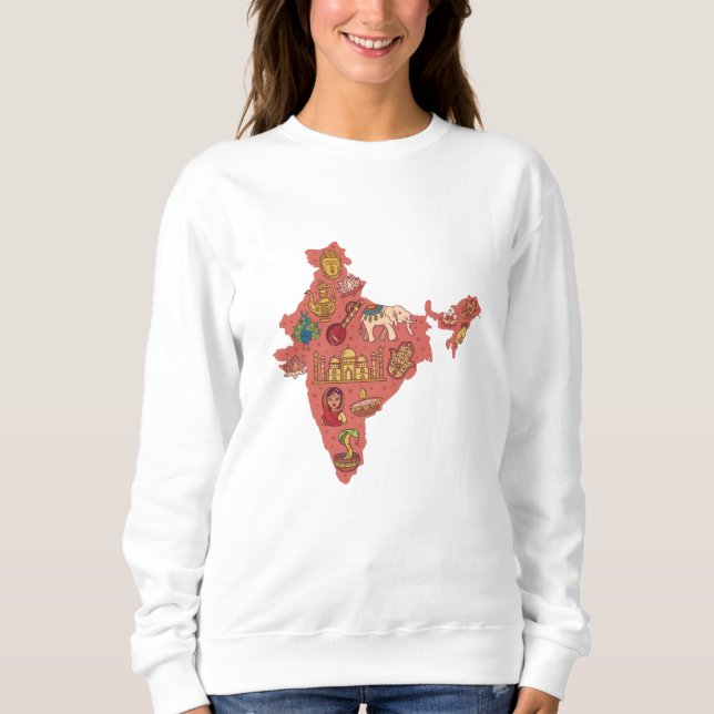 Camiseta Mapa da Índia (Frente)
