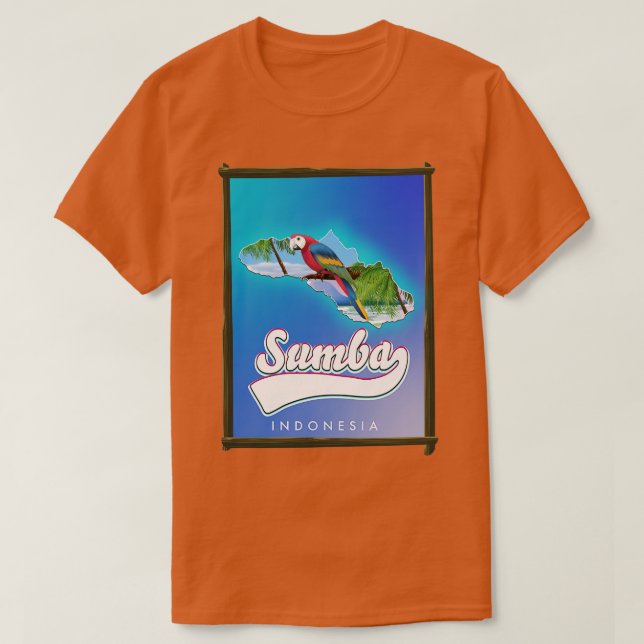 Camiseta Mapa da Indonésia Sumba (Frente do Design)