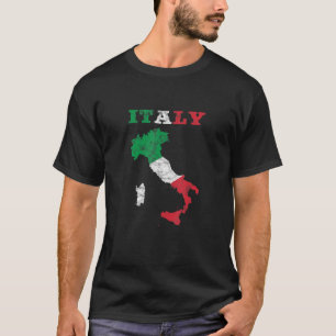 Camiseta Mapa da Itália Bandeira Italia Orgulho do País de