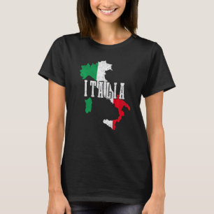 Camiseta Mapa da Itália Italia Bandeira Italiana Orgulho