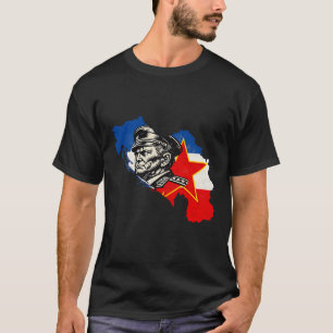 Camiseta Mapa da Iugoslávia SFRY Tito Xilogravura Vintage