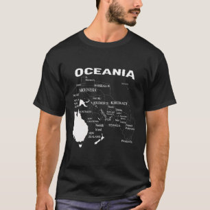 Camiseta Mapa da Micronésia Mapa da Polinésia Mapa da Melan