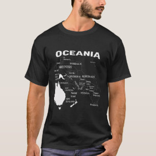 Camiseta Mapa da Micronésia Polinésia Mapa da Melanésia