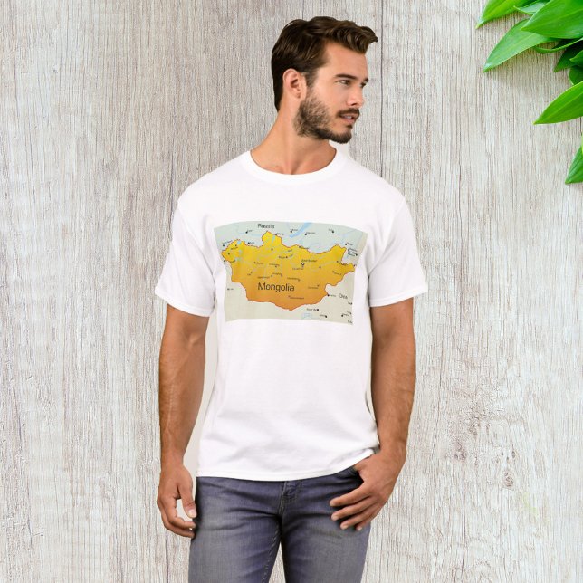 Camiseta Mapa da Mongólia (Criador carregado)