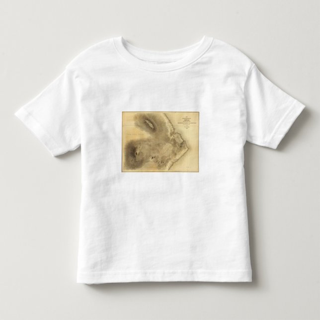 Camiseta Mapa da parte da ilha de Havaí (Frente)