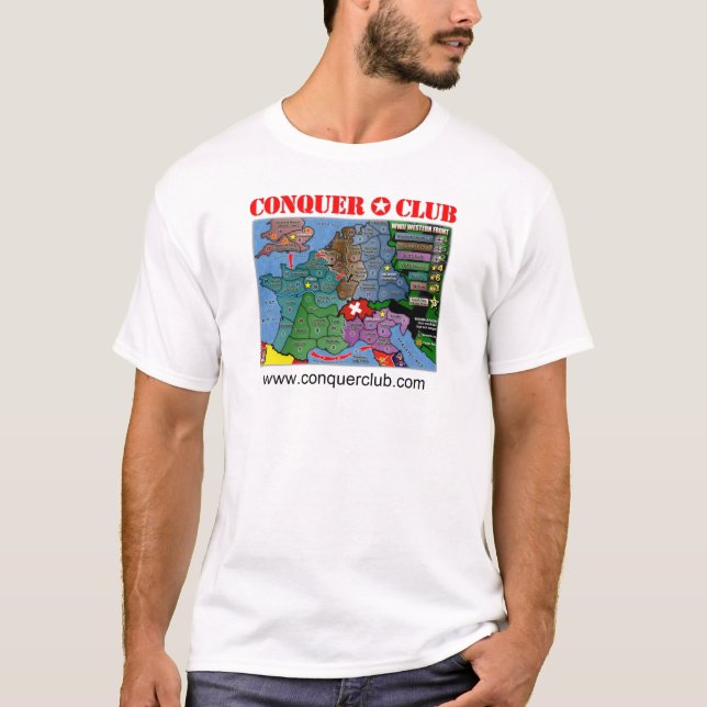 Camiseta Mapa da parte dianteira ocidental de WWII (Frente)