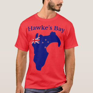 Camiseta Mapa da região de Hawkes Bay na Nova Zelândia