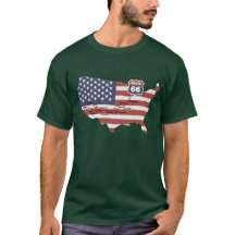 Camiseta Mapa da Rota 66