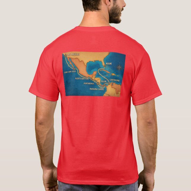 Camiseta Mapa da Rota do Canal (Verso)
