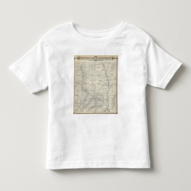 Camiseta Mapa da seção de T20S R29E Tulare County (Frente)