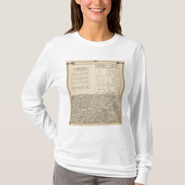 Camiseta Mapa da seção de T24S R3031E Tulare County (Frente)