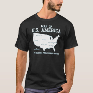 Camiseta Mapa da senhorita South Carolina de E.U. América