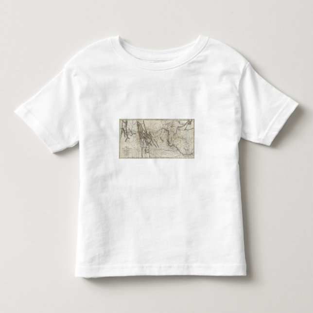 Camiseta Mapa da trilha 2 de Lewis e de Clark (Frente)
