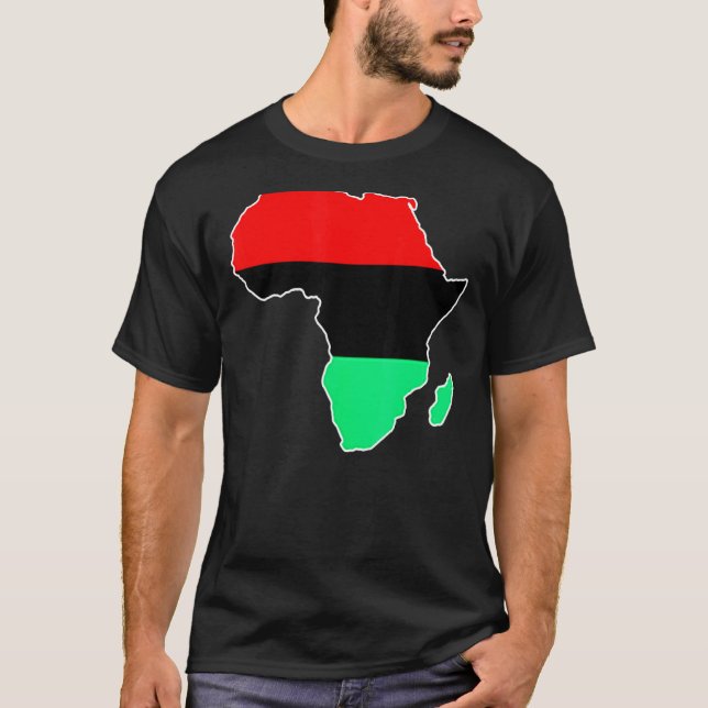 Camiseta Mapa da Unia para o Continente Africano Orgulho Ne (Frente)