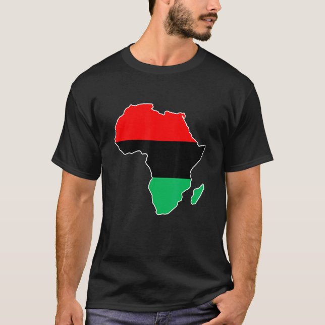 Camiseta Mapa da Unia para o Continente Africano Orgulho Ne (Frente)