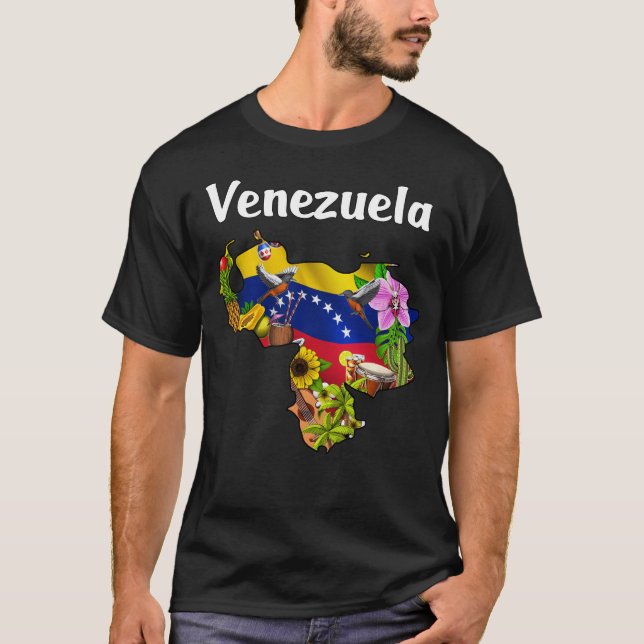 Camiseta Mapa da Venezuela (Frente)