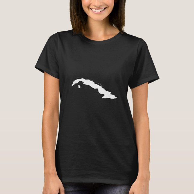 Camiseta Mapa das Bandeiras de Cuba - Cuba (Frente)