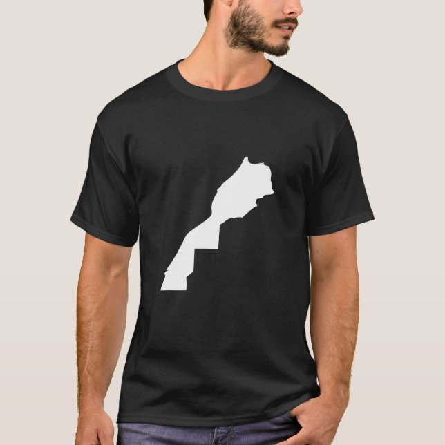 Camiseta Mapa das Bandeiras do Marrocos - Marrocos (Frente)