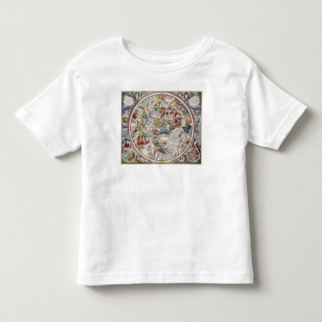 Camiseta Mapa das constelações cristãs como descrito (Frente)