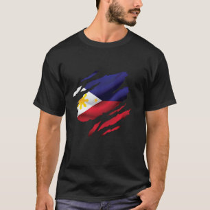 Camiseta Mapa das Filipinas Bandeira Amor Pinoy Orgulho Fil
