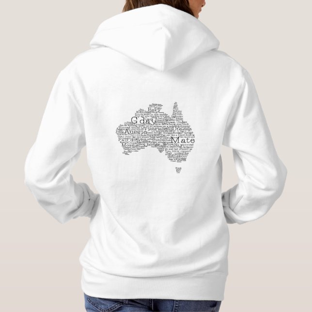 Camiseta mapa das gírias australianas (Verso)
