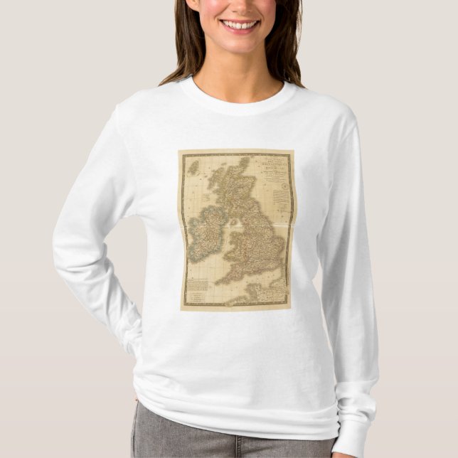 Camiseta Mapa das ilhas britânicas (Frente)