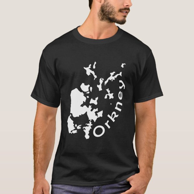 Camiseta Mapa das Ilhas Orkney (Frente)