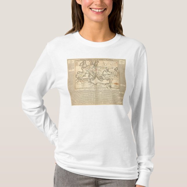 Camiseta Mapa das incursões dos bárbaros (Frente)