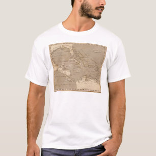 Camiseta Mapa das Índias Ocidentais por Arrowsmith