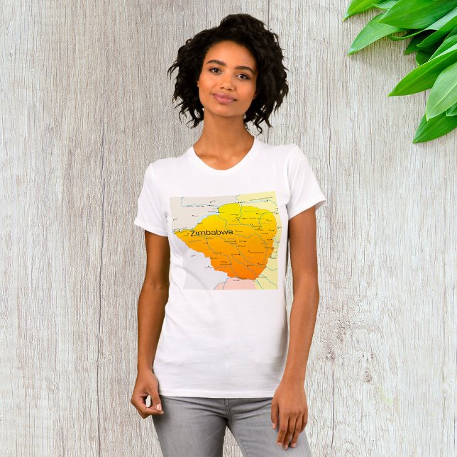 Camiseta Mapa das Mulheres do Zimbábue (Criador carregado)