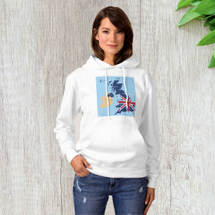 Camiseta Mapa Das Mulheres Excelentes Da Grã-Bretanha Hoodi