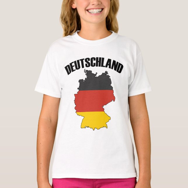 Camiseta Mapa de alemanhas - Bandeira Alemã - Viagem da Ale (Frente)