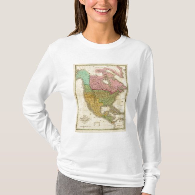 Camiseta Mapa de America do Norte 3 (Frente)