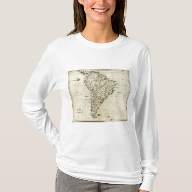 Camiseta Mapa de Ámérica do Sul (Frente)