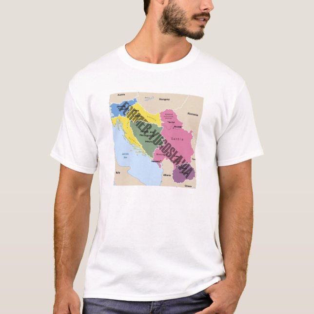 CAMISETA MAPA DE ANTIGA JUGOSLÁVIA (Frente)