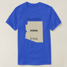 Camiseta - Mapa de Arizonas com Cidade