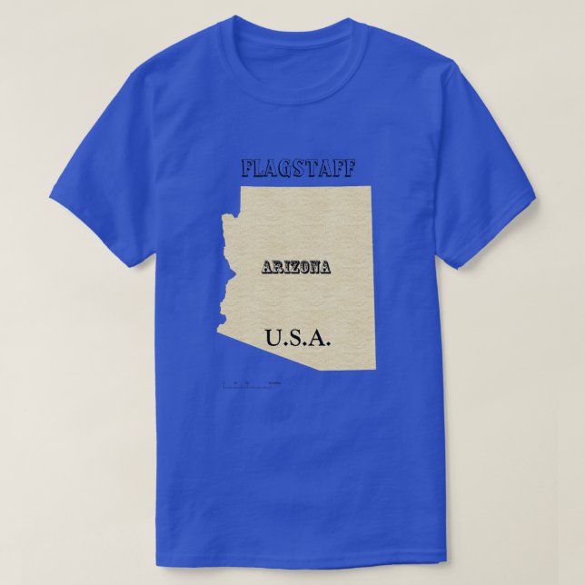 Camiseta - Mapa de Arizonas com Cidade (Frente do Design)