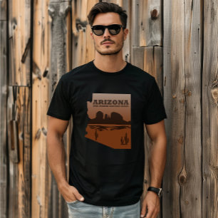Camiseta Mapa de arizonas do Grand Canyon