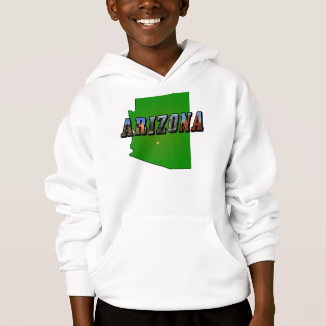 Camiseta Mapa de arizonas e Texto de Imagem (Frente)