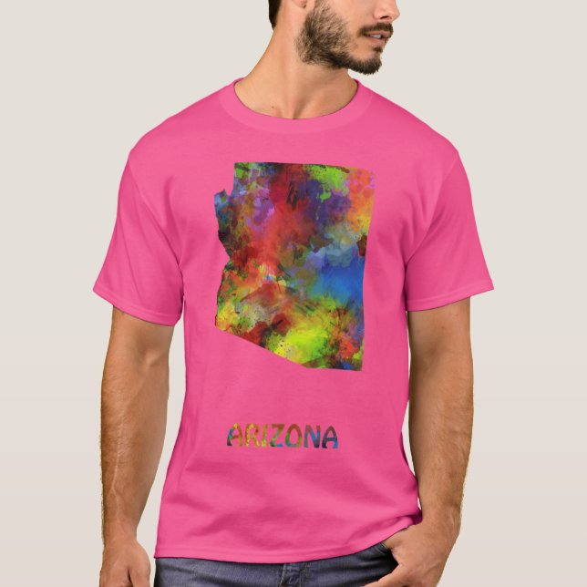Camiseta Mapa de arizonas Sobredimensionado 1 (Frente)