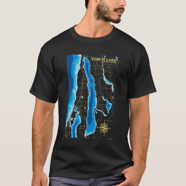 Camiseta Mapa de Aventura do Lago Torch (Frente)