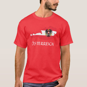 Camiseta Mapa de bandeira austríaco "Österreich"