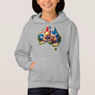 Camiseta Mapa de bandeira do Urso Koala, na Austrália